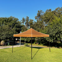 Toldo 3x3 Reforzado Sencillo Impermeable Café Marca MrToldo