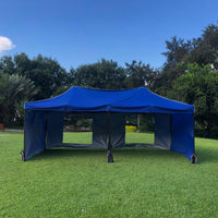 Toldo 6x3 m. Resistente Plegable y Reforzado. Color Azul
