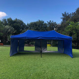 Toldo 6x3 m. Resistente Plegable y Reforzado. Color Azul