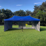 Toldo 6x3 m. Resistente Plegable y Reforzado. Color Azul