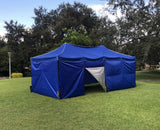 Toldo 6x3 m. Resistente Plegable y Reforzado. Color Azul