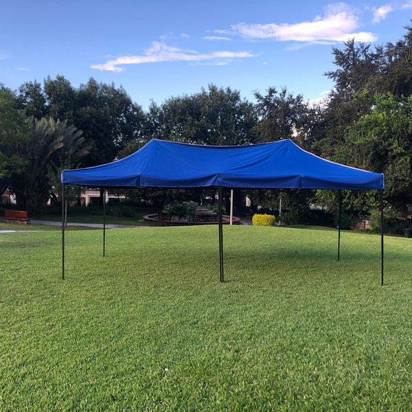 Toldo Reforzado Impermeable Plegable 6x3 m Color azul