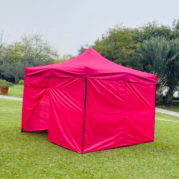 Toldo 3x3 Rosa Fucsia con paredes lisas y zipper Marca “MrToldo”