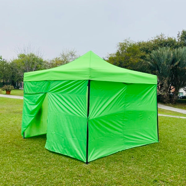 Toldo 3x3 Verde con paredes lisas y zipper Marca MrToldo