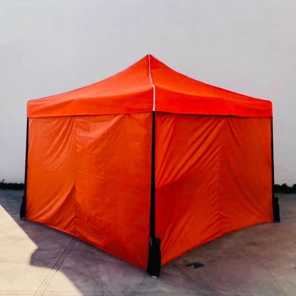 Toldo 3x3 Naranja con 3 Paredes Lisas Marca MrToldo